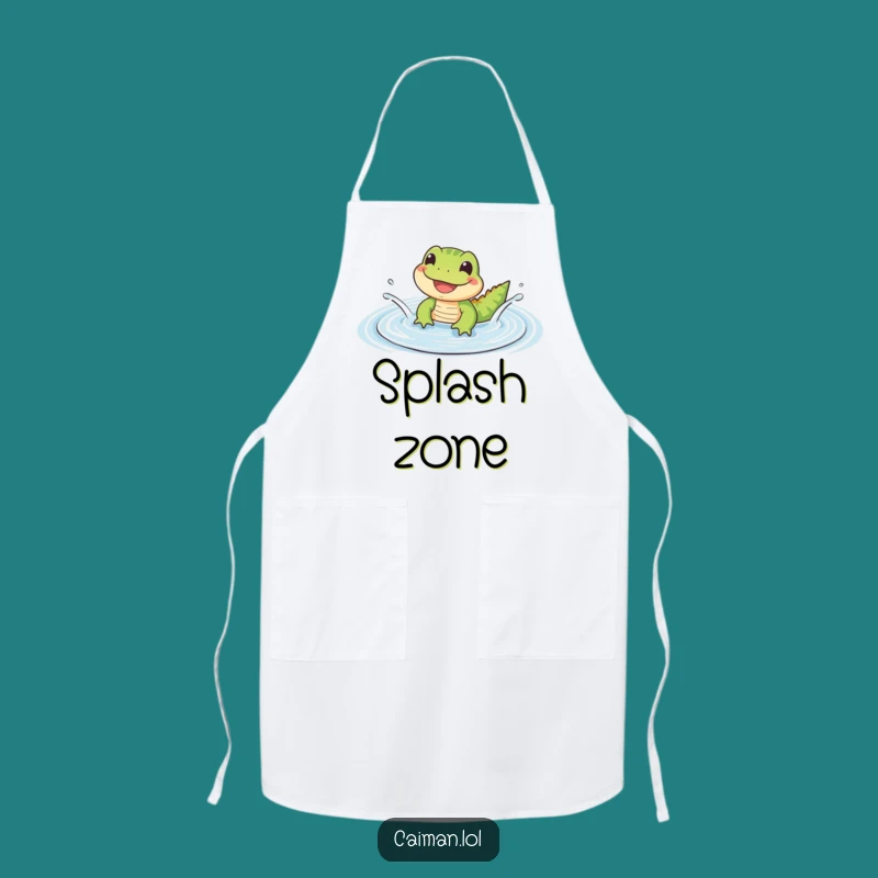 Funny Happy Reptile Apron: Grinning Lizard's Kitchen Fun, Practical Funny Gift