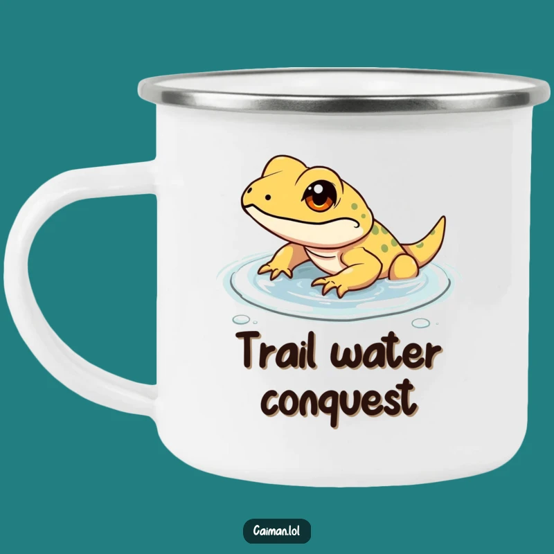 Funny Trailblazer Lizard Mug: Sip with Purpose, A Determined Reptile Outdoor Gift