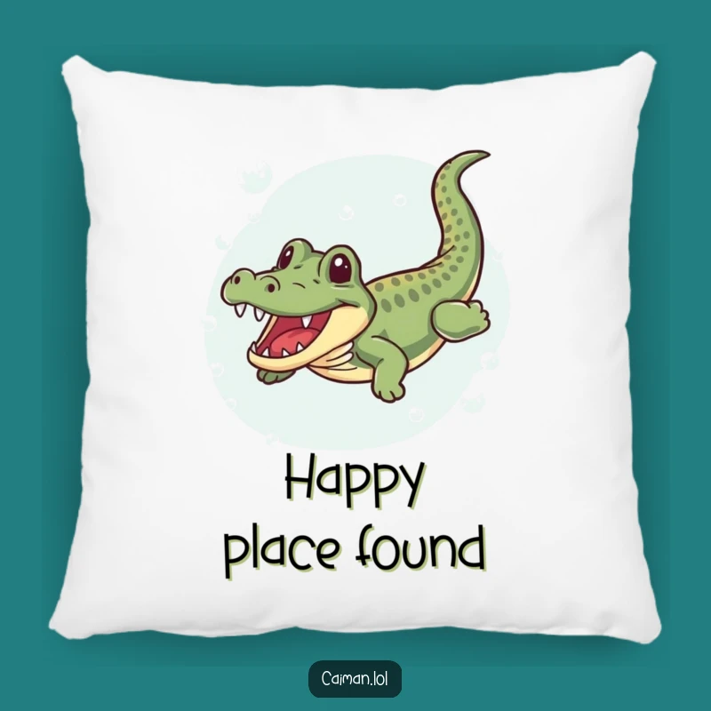 Funny Caiman Swim Buddy Pillow: Soft & Humorous Reptile Cushion Gift