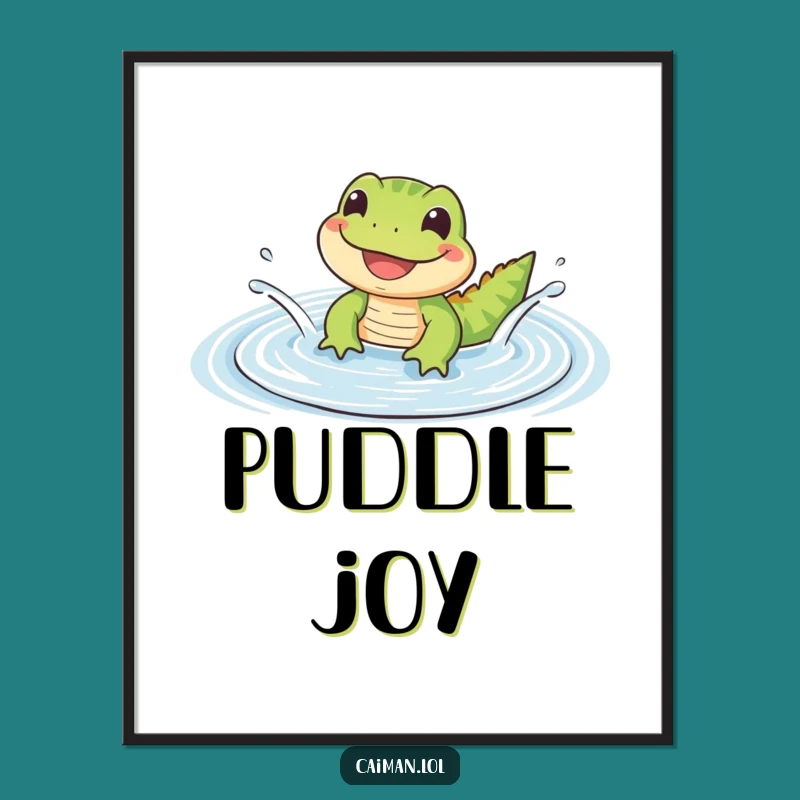 Funny Happy Reptile Digital Art: Grinning Lizard's Joy, Instant Funny Gift Download