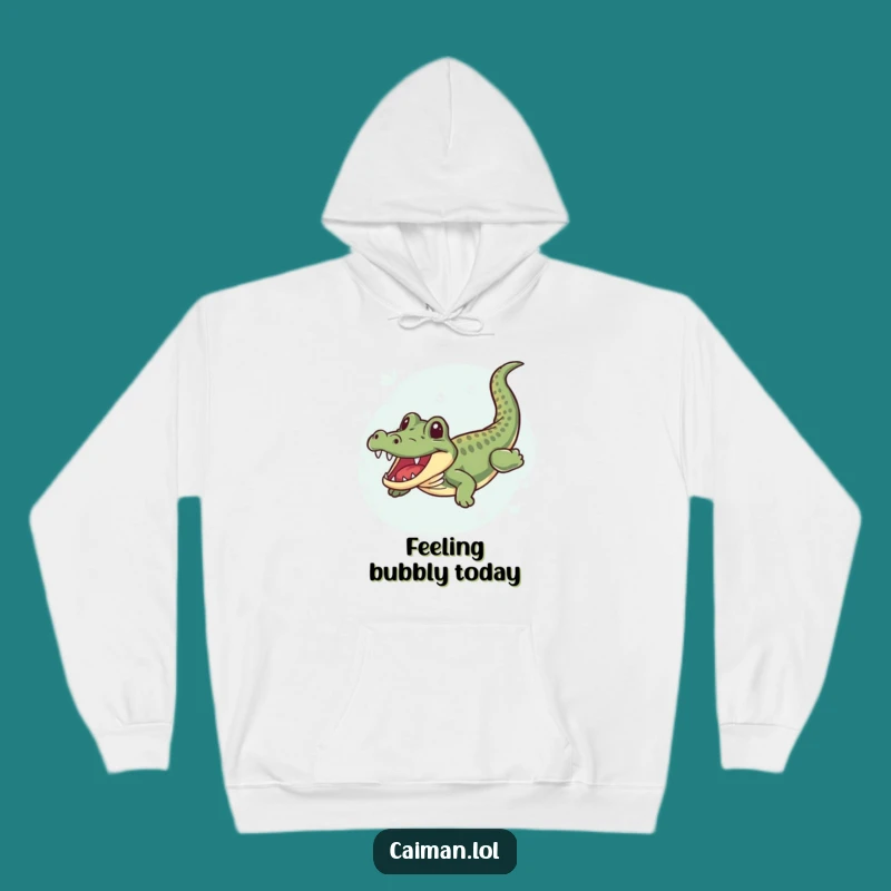Cozy Funny Caiman Wiggle Hoodie: Warm & Humorous Reptile Swimwear Gift