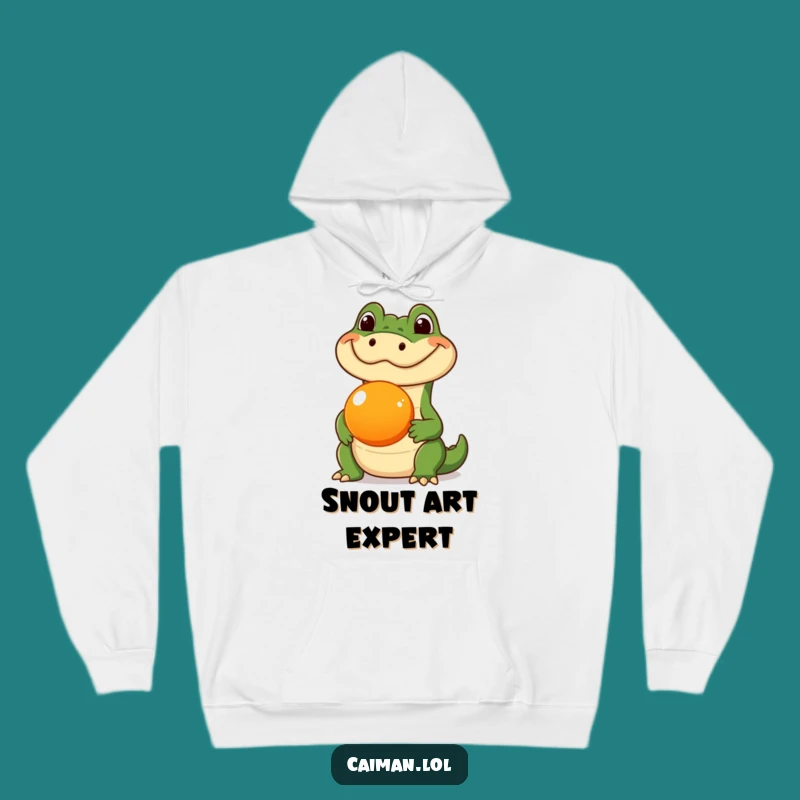 Cozy Funny Caiman Fruit Feat Hoodie: Warm & Humorous Reptile Apparel Gift