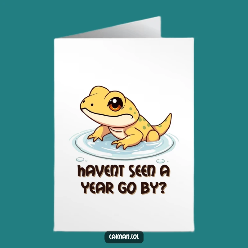 Free Printable Birthday Card: Determined Reptile's Journey - Downloadable Fun!