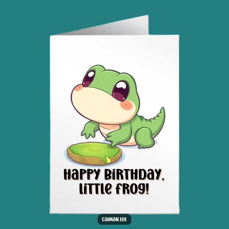 Free Printable Birthday Card: Chubby Reptile, Funny Downloadable Gift!