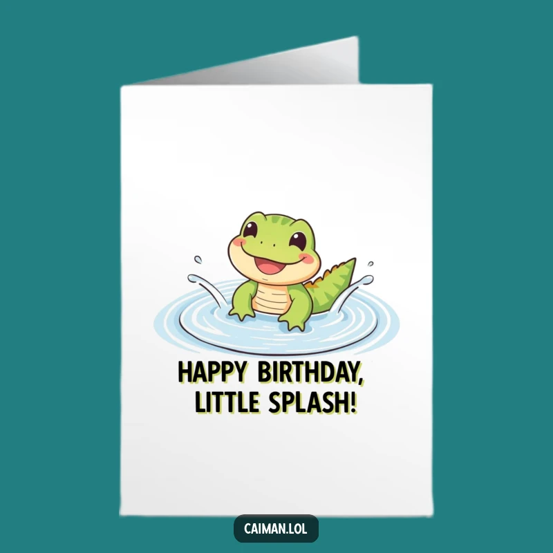 Free Printable Birthday Card: Grinning Reptile, Funny Downloadable Gift!