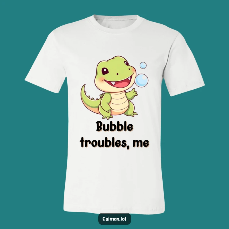 Funny Bubble-Snapping Lizard T-Shirt: Wear Your Playful Side, A Funny Reptile Tee