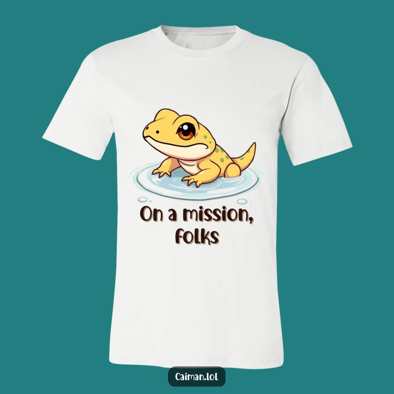 Funny Determined Reptile T-Shirt: Wear Your Focus, A Motivational Lizard Tee