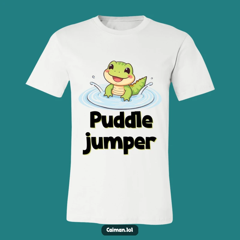 Funny Happy Reptile T-Shirt: Grinning Lizard's Splash, Fun Funny Gift