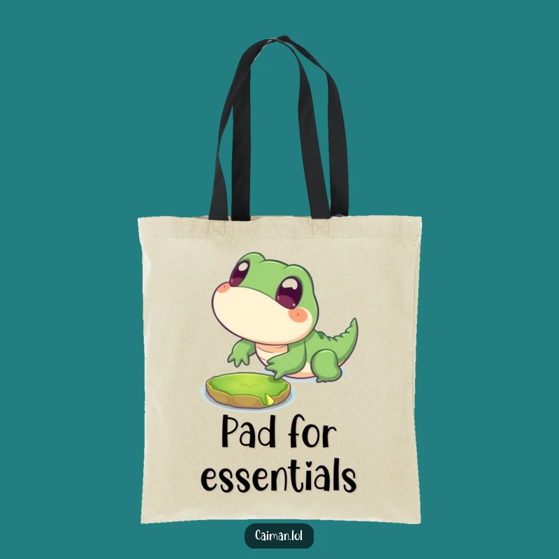 Funny Lunging Reptile Tote Bag: Innocent Eyes' Pursuit, Practical Funny Gift
